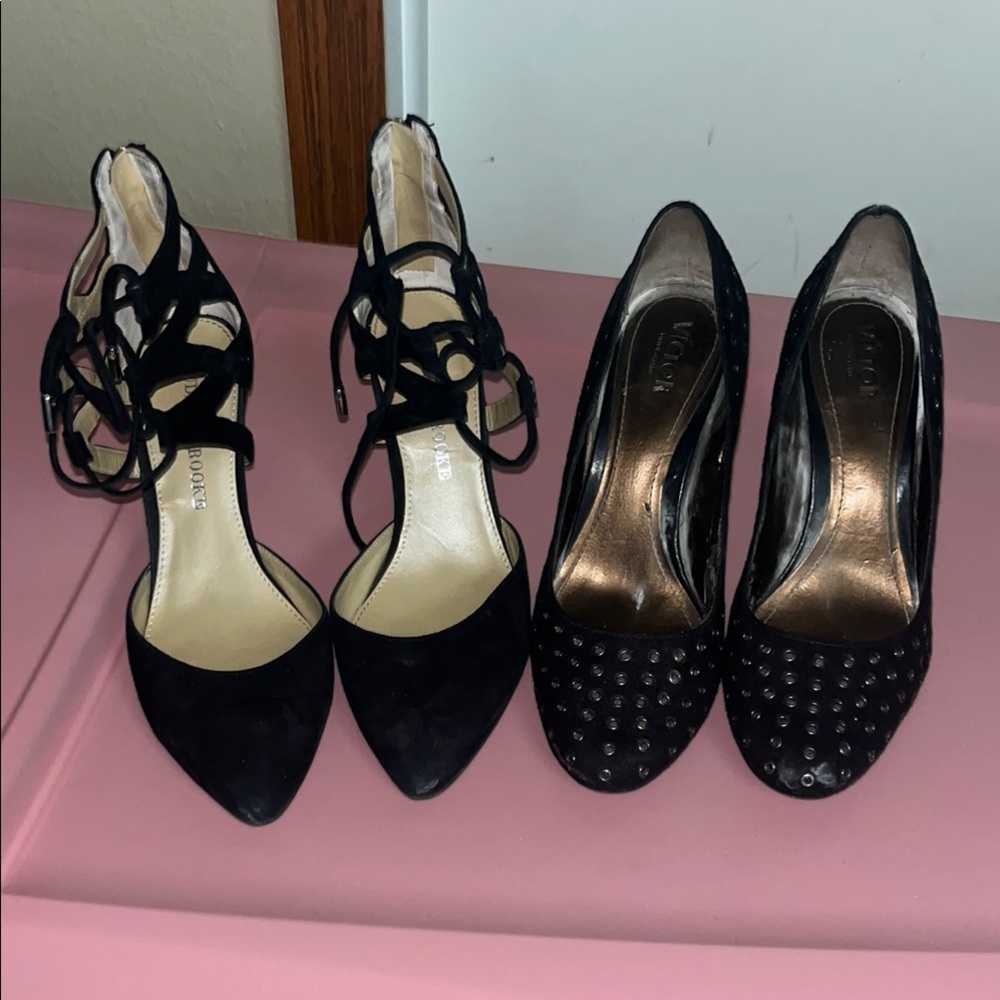 Black Women's Heels 2 pair  bundle 6.5